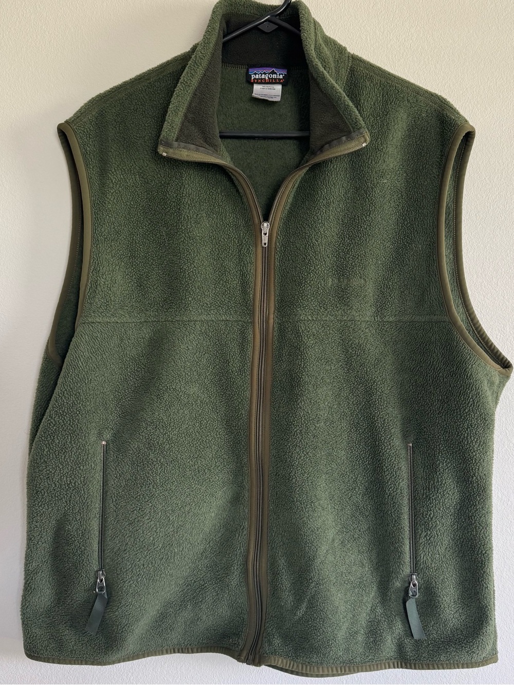 Patagonia Synchilla Fleece Vest Forest Green Full-Zip Vintage XL Gorpcore